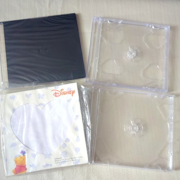 Disney Winnie the Pooh CD Envelop Sleeves + 3 CD Cases | New - Picture 1 of 6